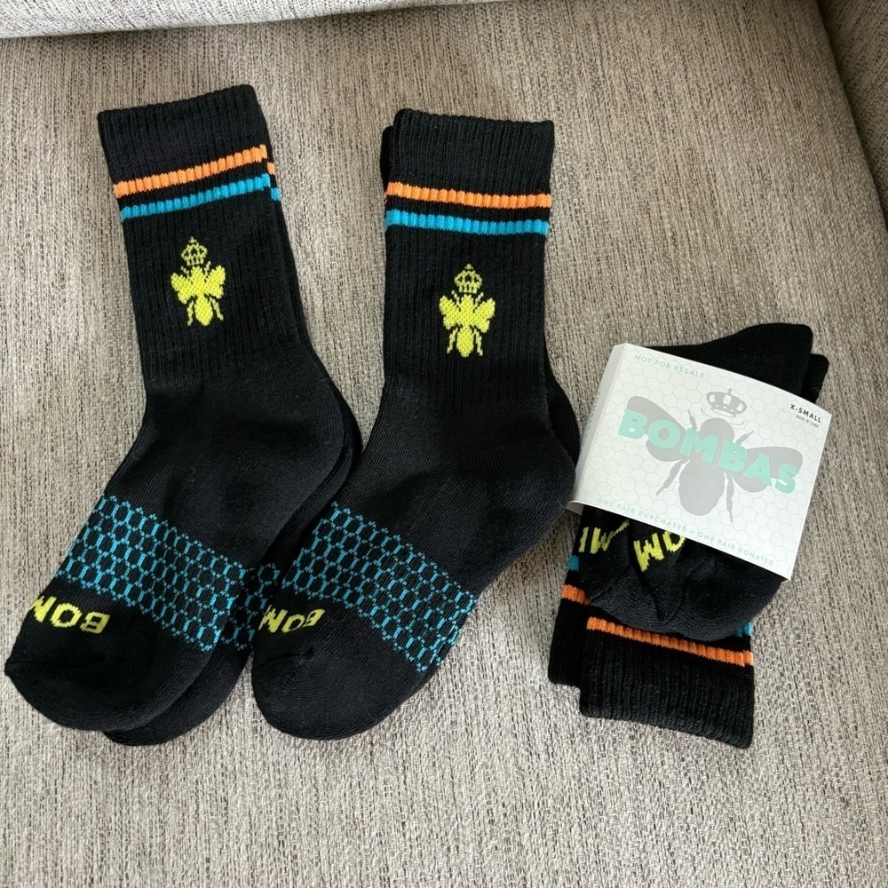 Bombas Black‎ Socks Size Youth XS